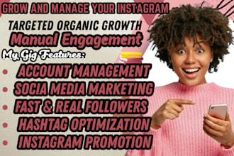 grow, manage your instagram page organically fast real organic followers