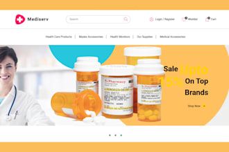 design branded supplement website for protein powder, dietary nootropic, sarms