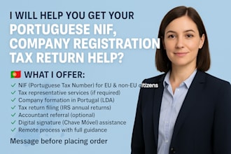 help you get your portuguese nif, tax return and register your company fast