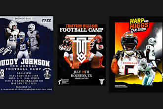 design flyers and promo graphics for your sports camp, clinic, or event
