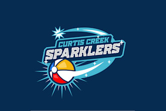 design creek sparklers beach ball logo