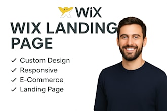 create a wix landing page website design for business
