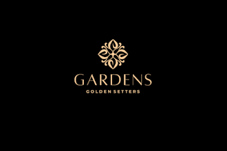 design gardens golden setters beach ball team logo