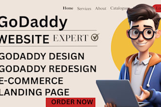 build a professional godaddy website with SEO, godaddy website for your business