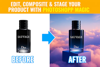 stage and retouch product photos with photoshop flair