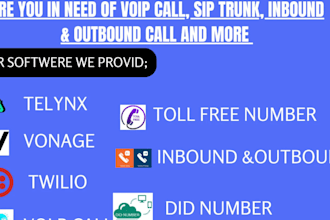 set up call center, did number, inbound call and outbound call for any country