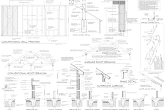 city permit blueprints, mep, framing plans, foundation, construction drawing