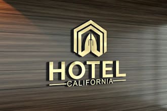design a premium hotel logo that reflects luxury and comfort