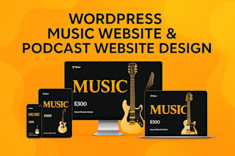 do music website, podcast website, or any wordpress website
