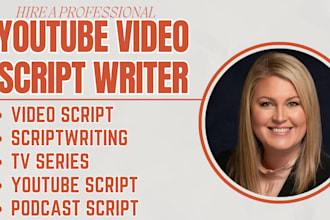 write youtube video script TV series documentary true crime story football blog