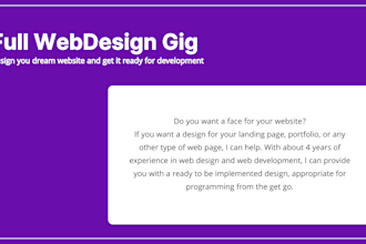 design a landing page or portfolio for you