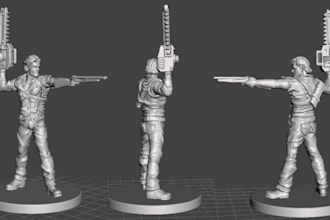 sculpt wadow commander, print digital statues for cnc,stl relief sculpts, zbrush