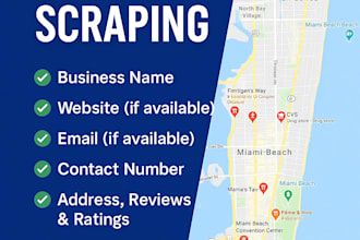 do google map scraping with niche targeted professionally