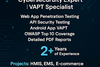 perform vapt on your web apps, apis and android apps