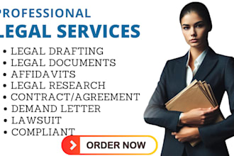 draft legal agreements, contracts, legal notices, demand letter,lawsuits,appeals
