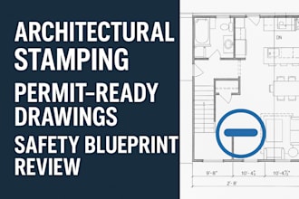 stamp review your architectural plans,permit drawings,safety blueprints