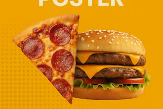 design eye catching canva posters for food and fashion