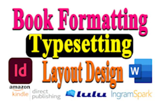 typesetting and formatting of the entire book
