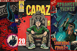 draw vintage comic book art retro posters and pop art illustration