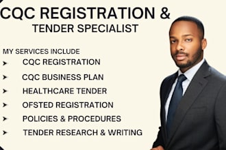 do UK tender writing, nhs healthcare, cqc registration, ofsted policy