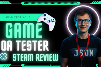 test your game and share a full review and constructive feedback on steam