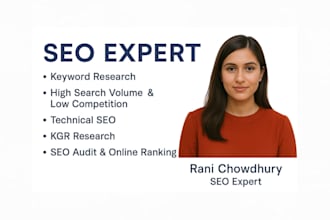 be your SEO expert, high volume keywords, kgr