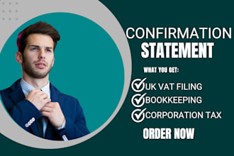 file UK company accounts, ct600 confirmation statement