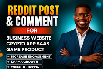manage reddit post comment for business website crypto app saas game product
