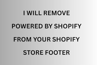 remove powered by shopify from your shopify store footer