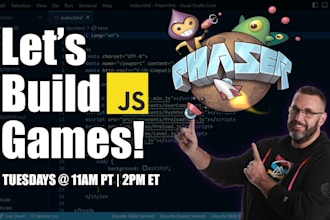 build javascript game with phaser js