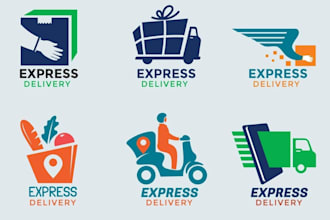 design unique trucking company create transportation courier logistics logo
