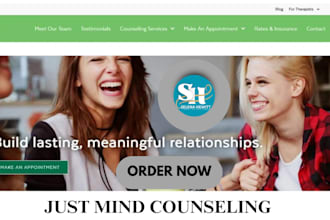 design therapy website mental health psychotherapy wellness counseling website