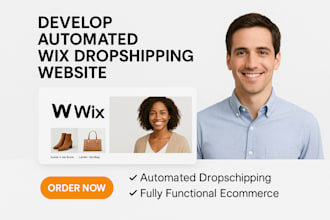 develop automated wix dropshipping website build wix site ecommerce online store