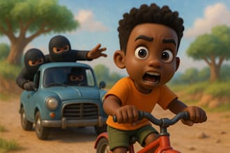do your whimsical 3d african children watercolor storybook illustration