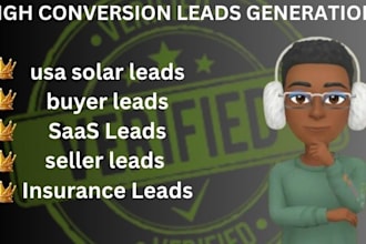 provide USA solar leads saas leads insurance leads buyer leads seller leads