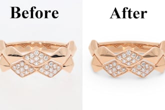 do jewelry retouch and shine and glow effect and color corrections