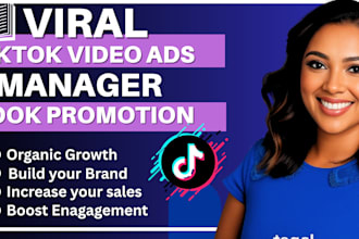 make viral tik tok video content creator, manage your book promotion booktok ads