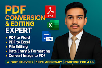convert PDF, handwritten and scanned pdf to word and excel