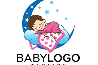 do awesome design baby brand and baby product logo for you