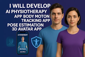 do ai physiotherapy app, body motion tracking app, pose estimation 3d avatar app
