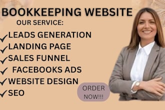 build high converting credit repair and bookkeeping website