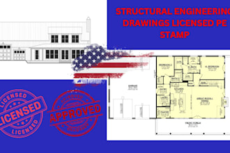 structural engineering pe stamp drawing, concrete tx, ca, alabama, fl, site plan