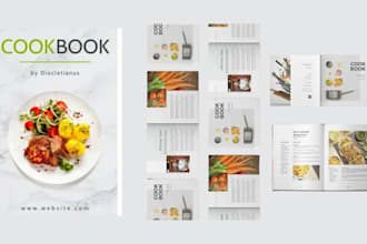 design and format recipe books, cookbooks, food journals for KDP, lulu and PDF