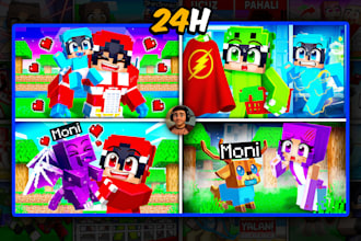 design minecraft thumbnail in 24h