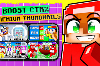 design minecraft thumbnail in 24h
