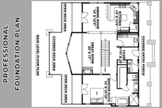 design floor plan, framing, foundation for permit approval