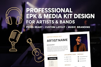 design advance level epk, electronic press kit, media kit, artist, music, bands