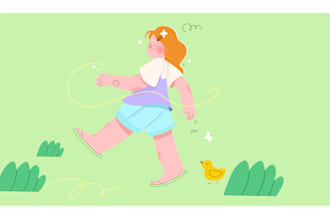 create custom flat illustrations