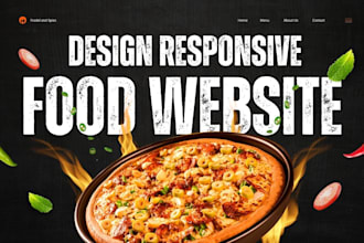 design wordpress restaurant website or food website and cafe