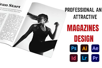 create professional magazine covers and layout designs for print or zoho